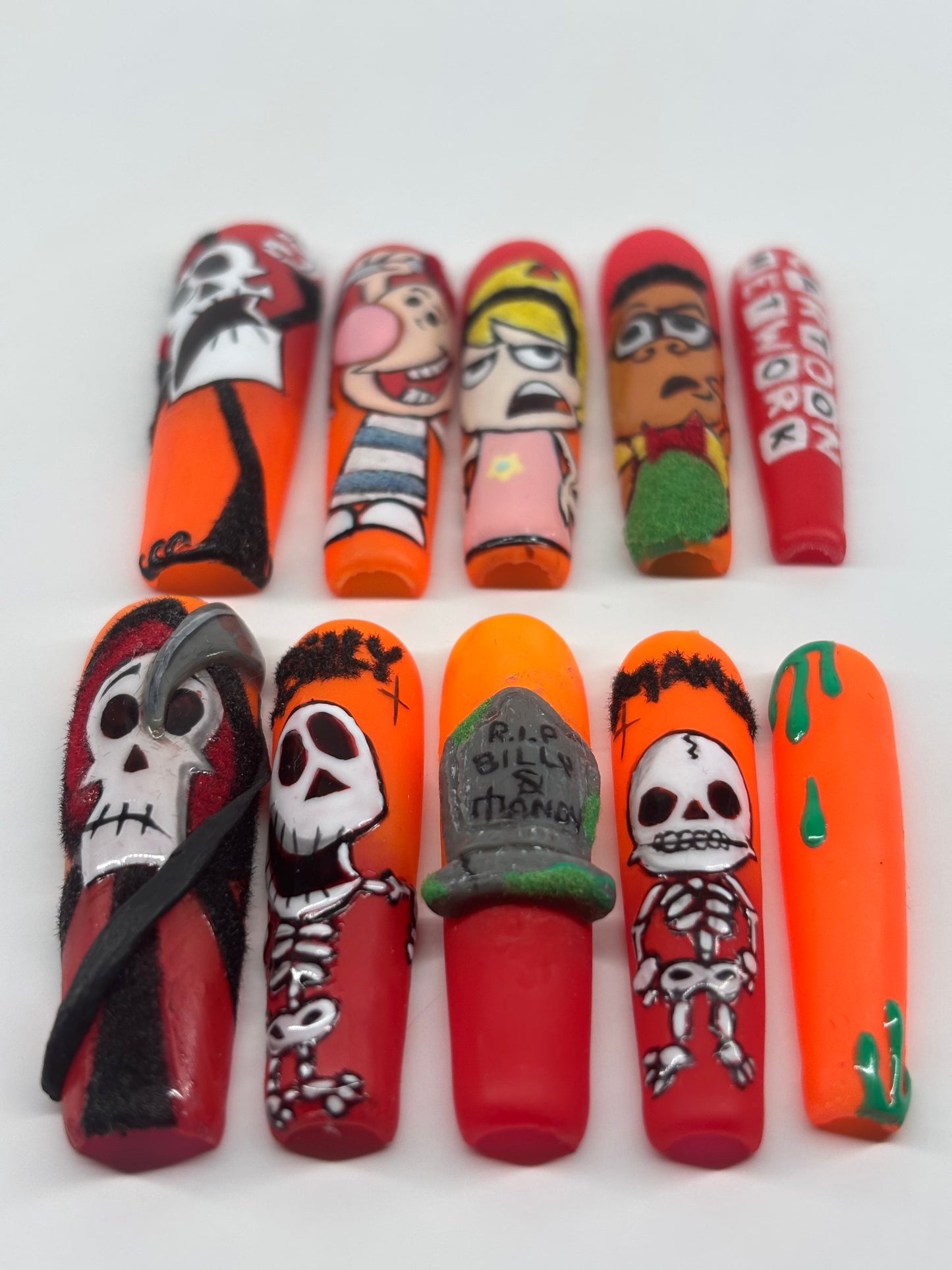 Billy and Mandy Press on nails