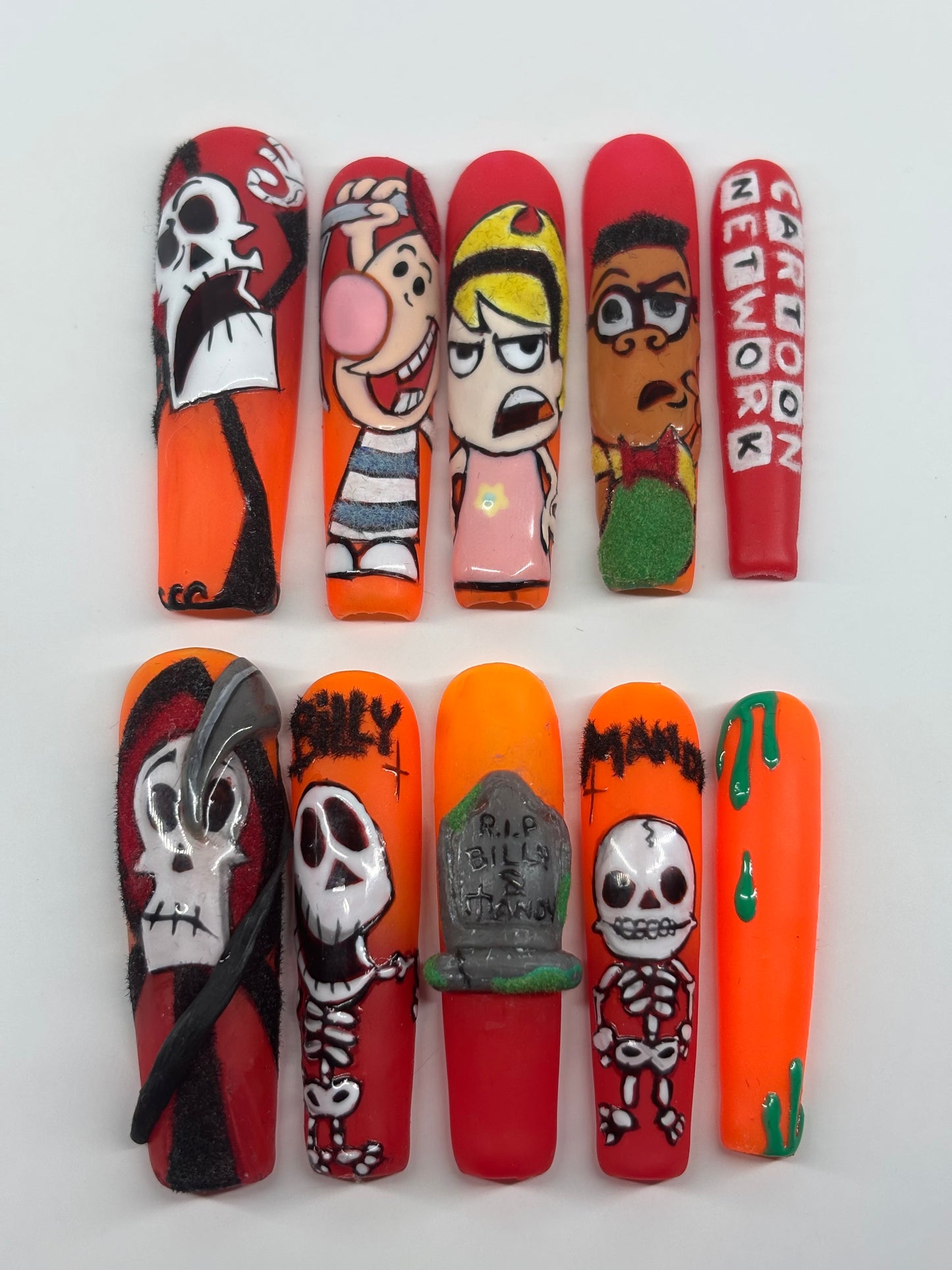 Billy and Mandy Press on nails