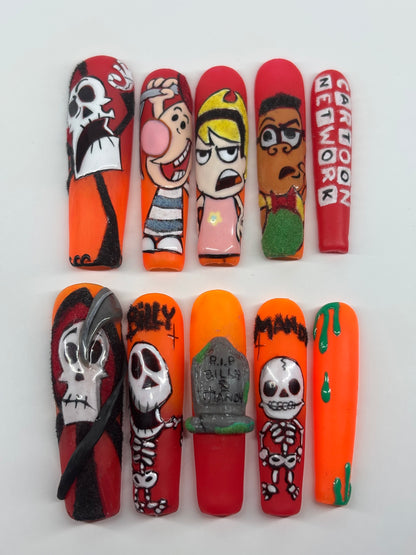 Billy and Mandy Press on nails